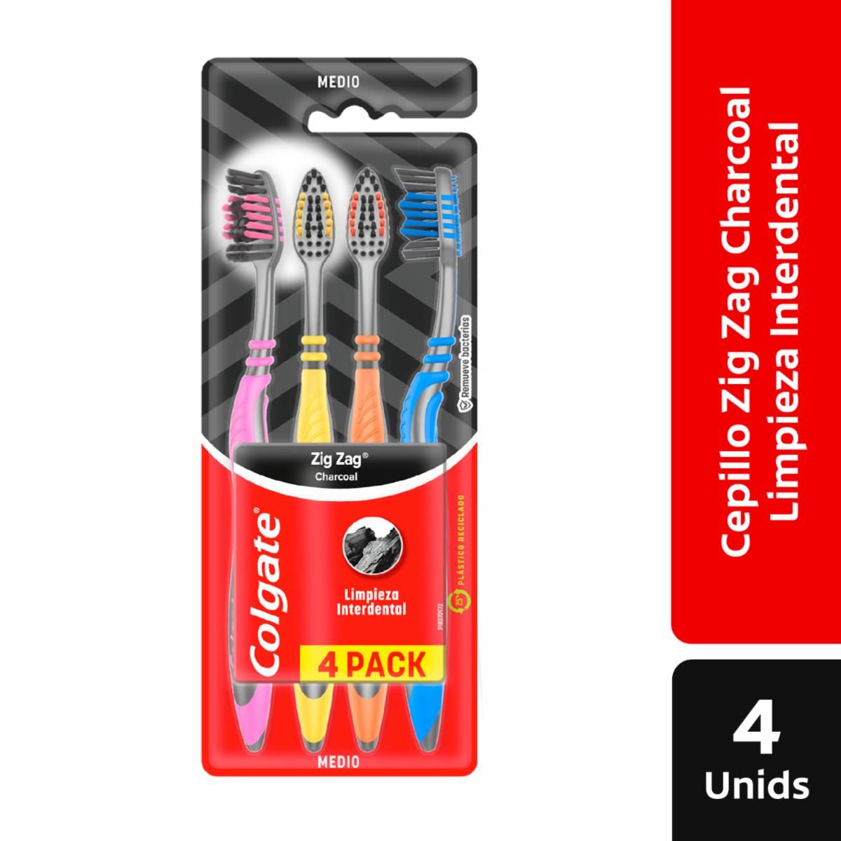 Cepillo Dental Zig Zag Carbón COLGATE 1X4 Unidades