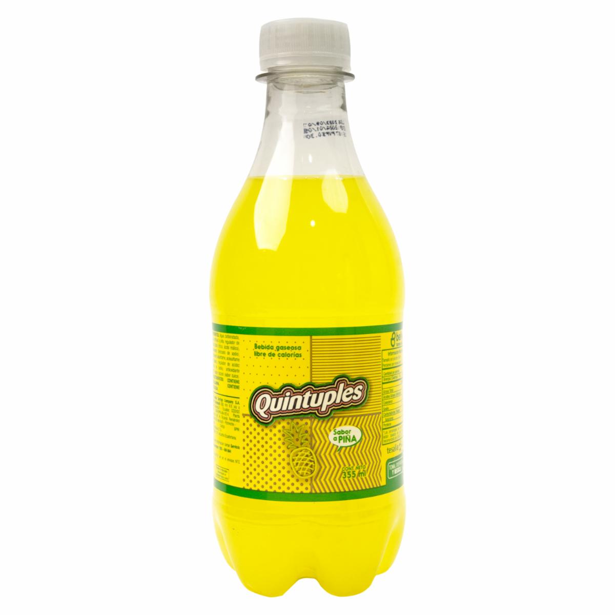 Bebida Gaseosa Sabor A Piña QUINTUPLES 355 Ml
