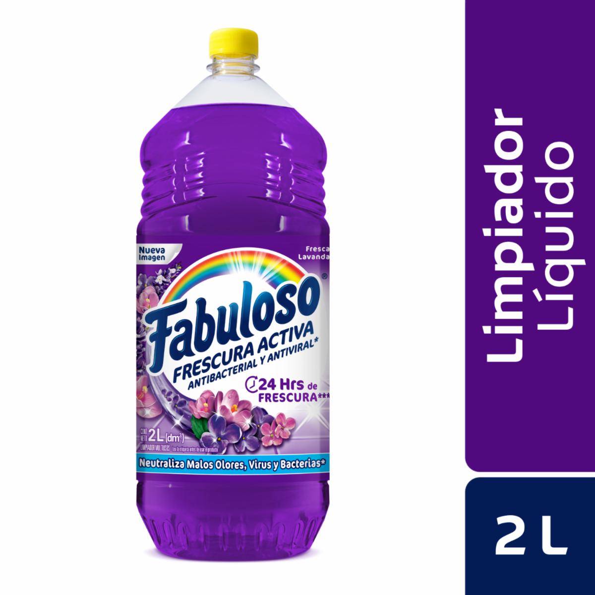 Limpiador Líquido Antibacterial Desinfectante Lavanda FABULOSO 2000 Ml