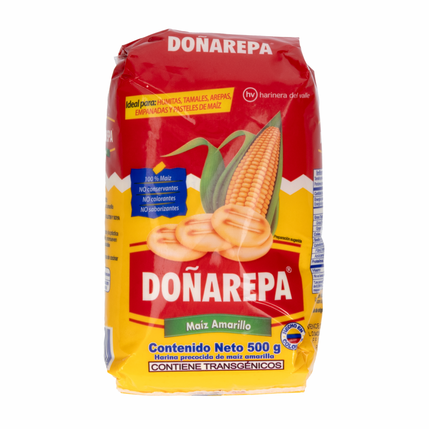 Harina De Maíz Amarillo Extrafina DOÑA AREPA 500 G