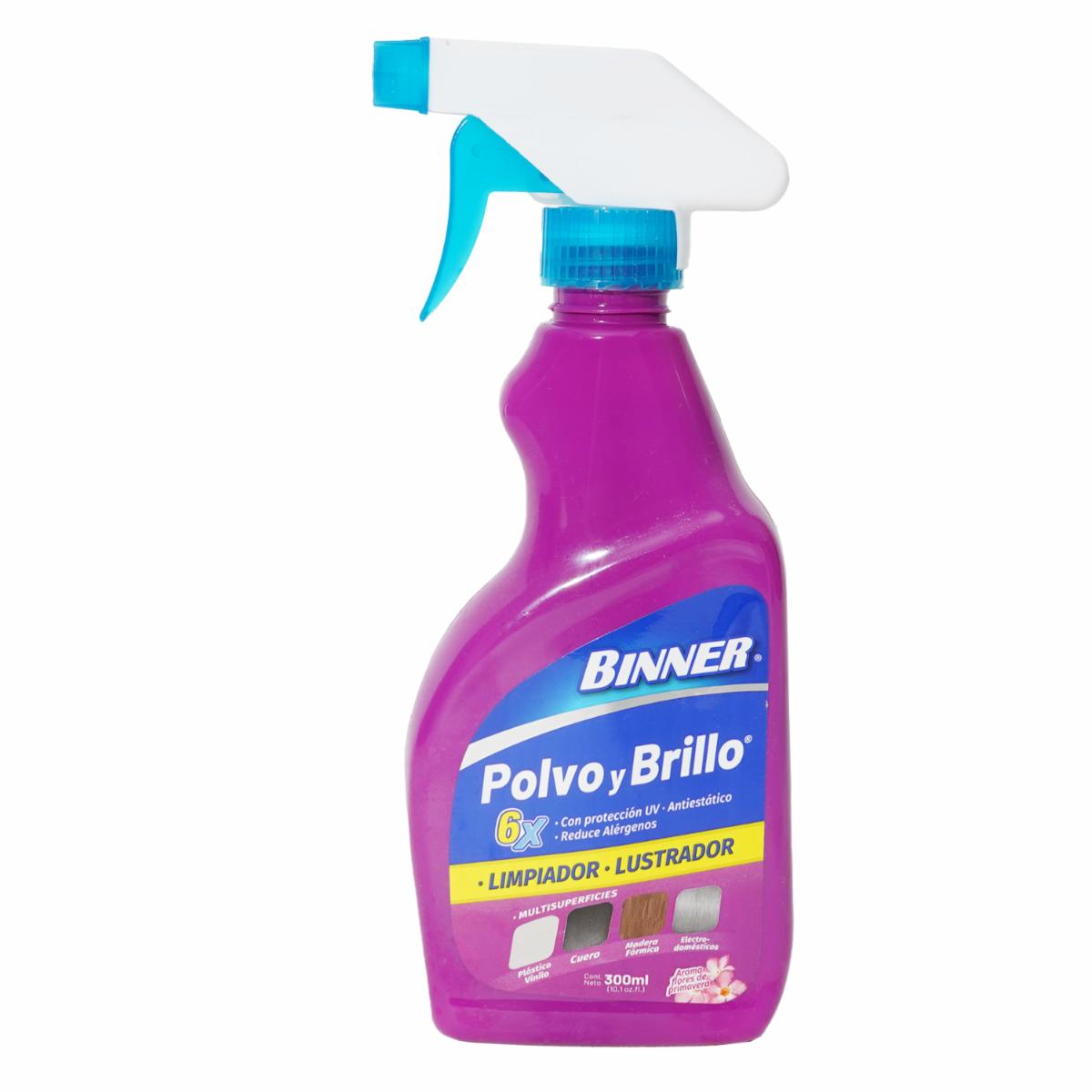 Limpiador Lustrador Multisuperficies Protección UV Antiestático BINNER 300 Ml