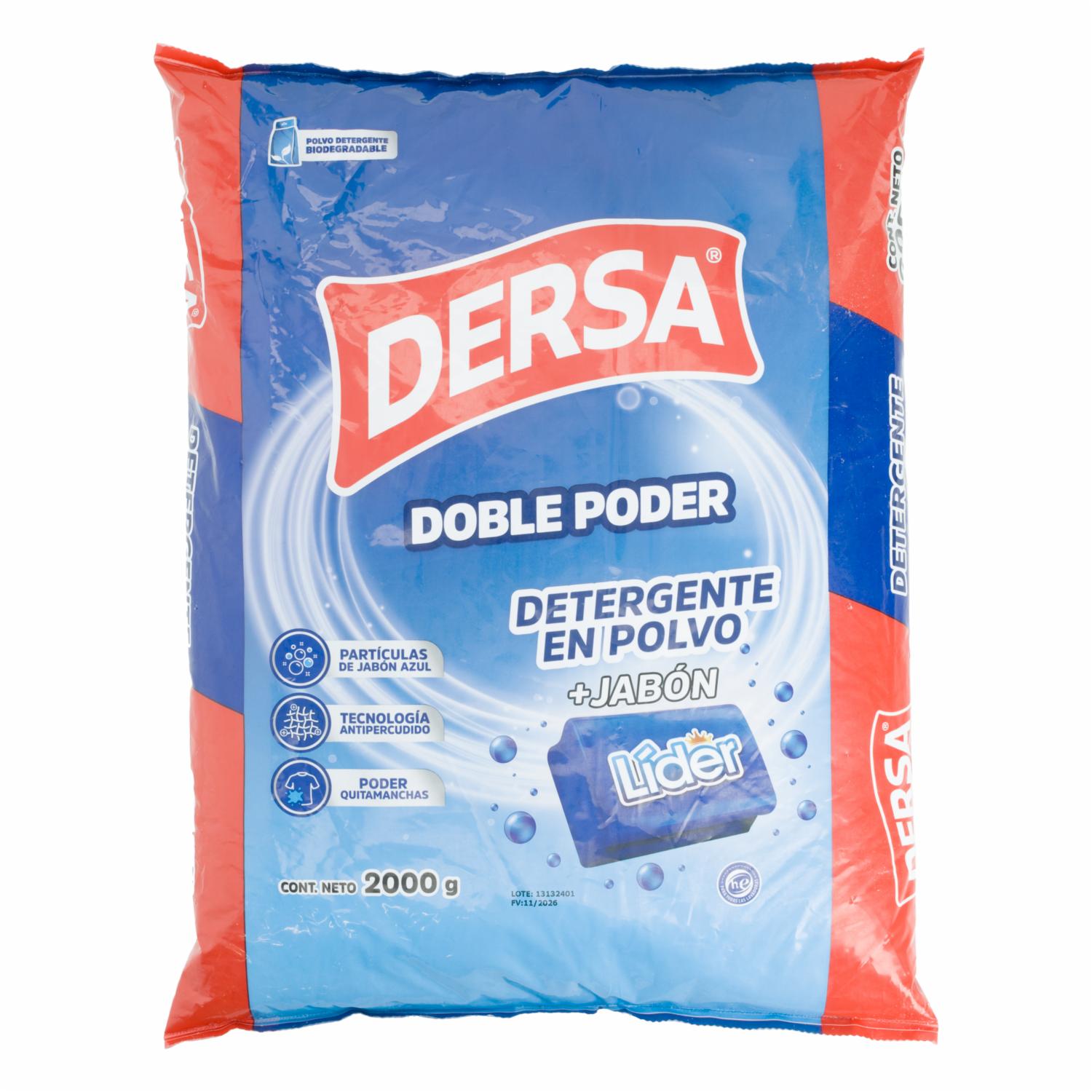 Detergente En Polvo Con Jabón Lider Doble Poder DERSA 2000 G
