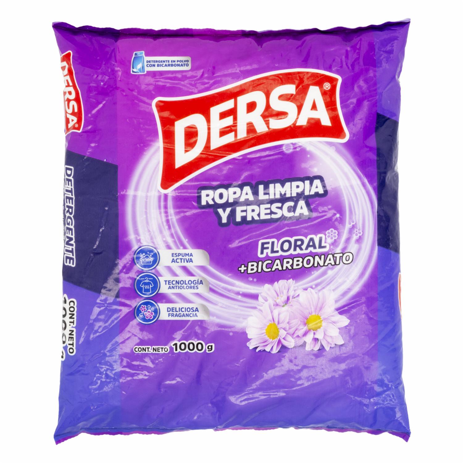 Detergente En Polvo Ropa Limpia Y Fresca Floral + Bicarbonato DERSA 1000 G