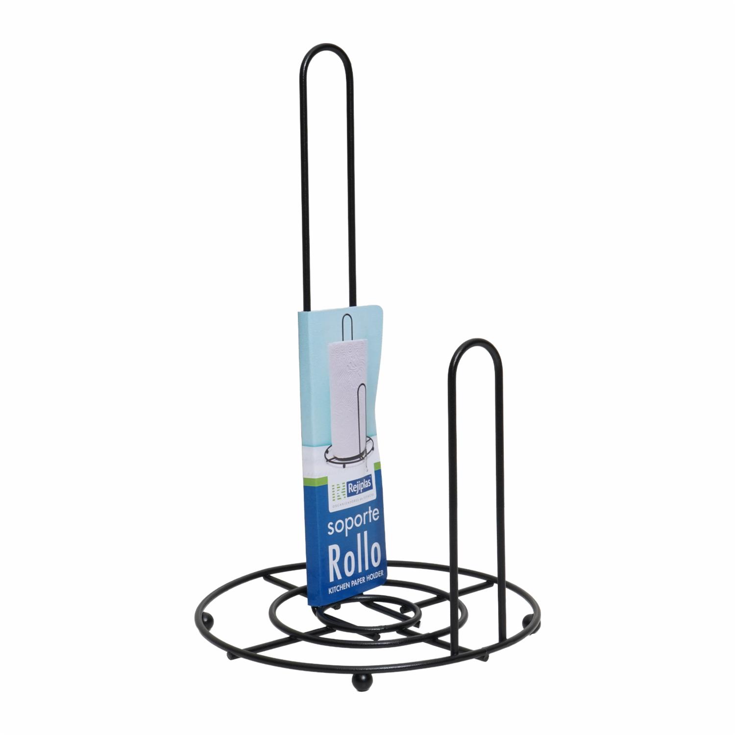 Soporte Rollo Pintado Negro REJIPLAS Unidad