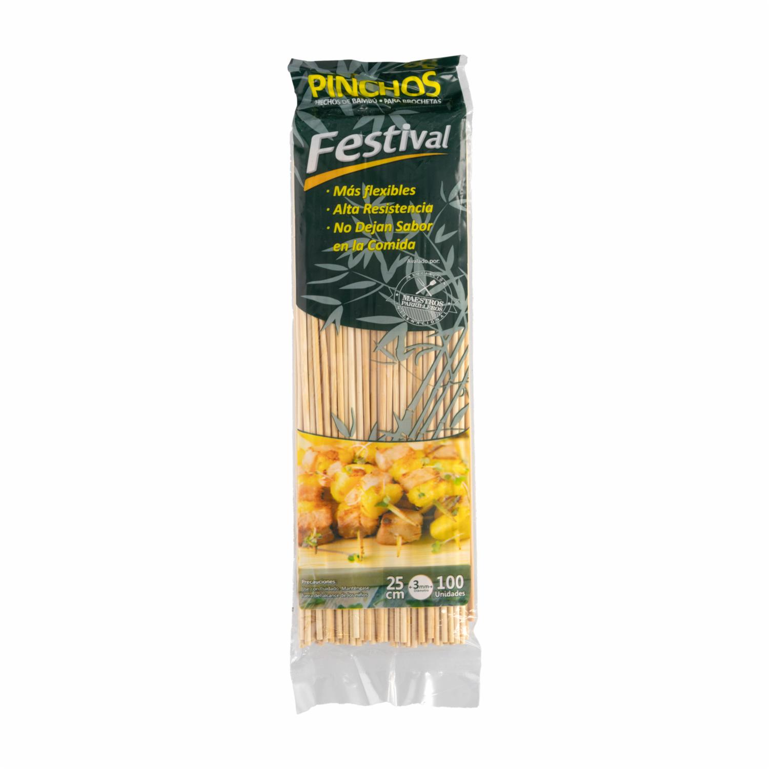 Pinchos De Bambú FESTIVAL X 100 Uds