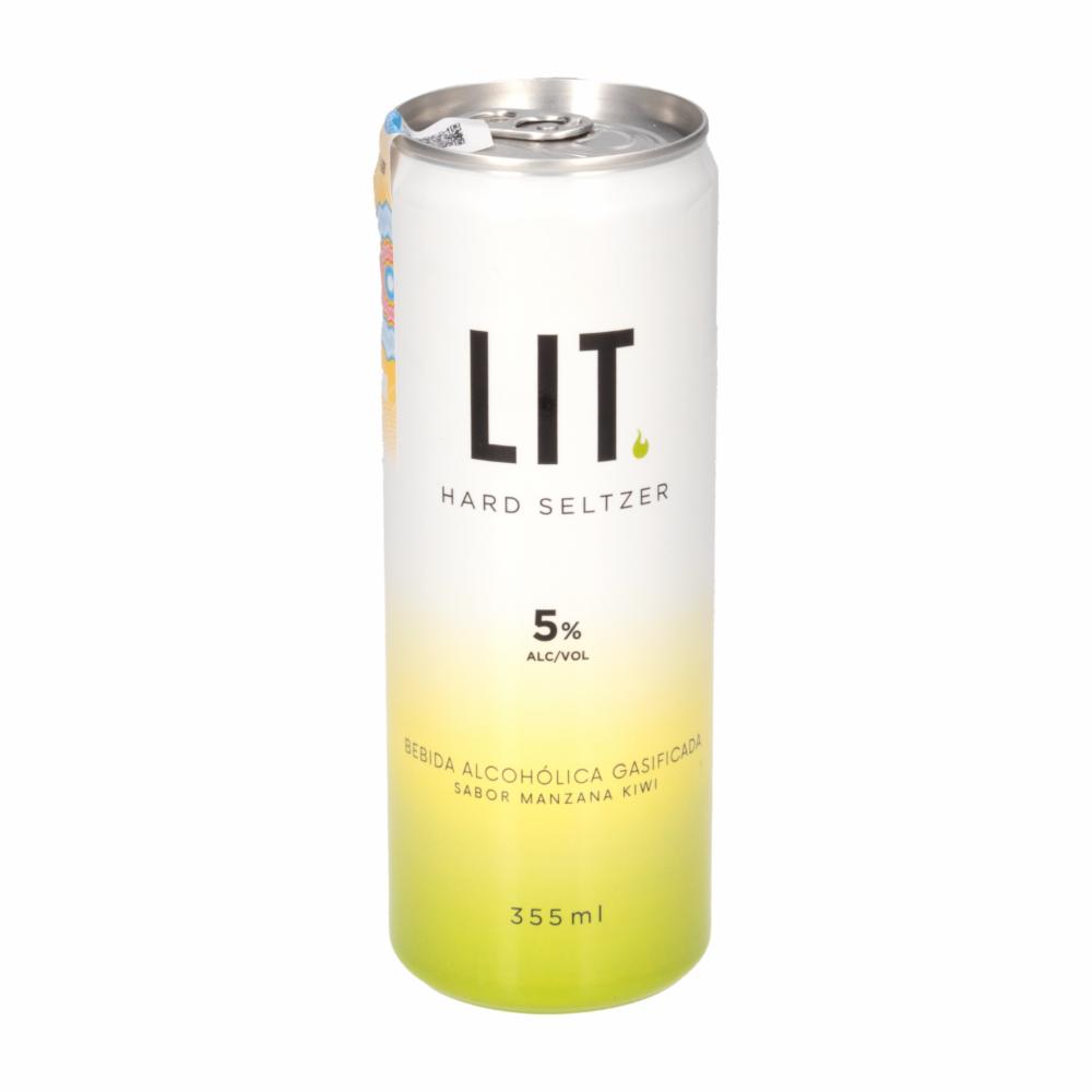 Coctel Sabor A Manzana Kiwi Lit Hard Seltzer 355 Ml