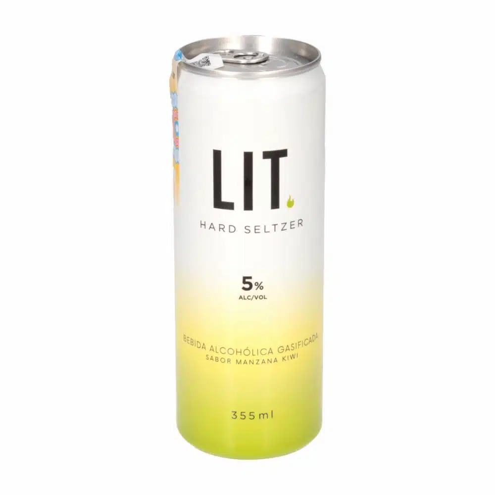 Coctel Sabor A Manzana Kiwi Lit Hard Seltzer 355 Ml