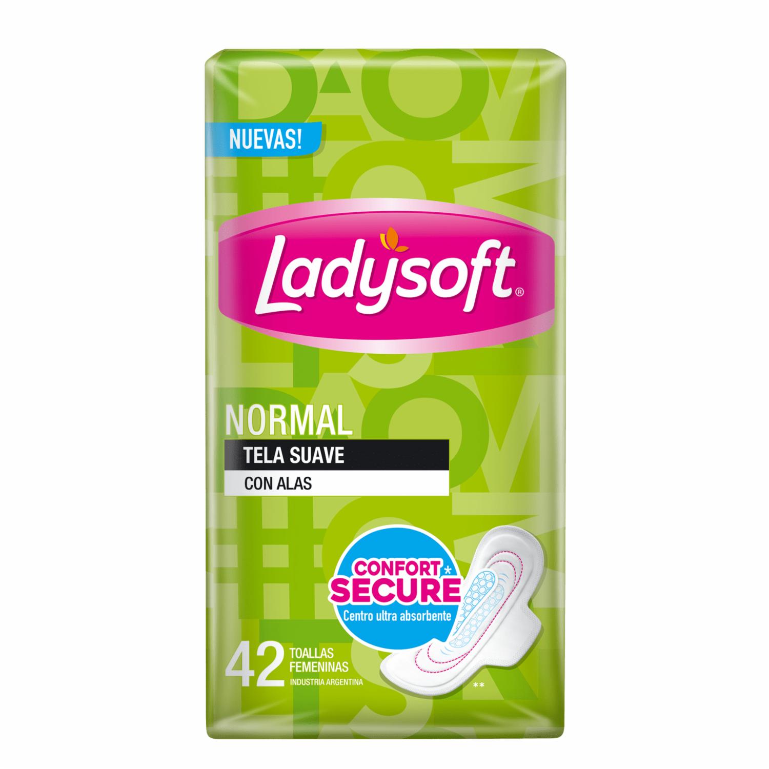 Toallas Sanitarias Con Alas Normal LADYSOFT X 42 Uds