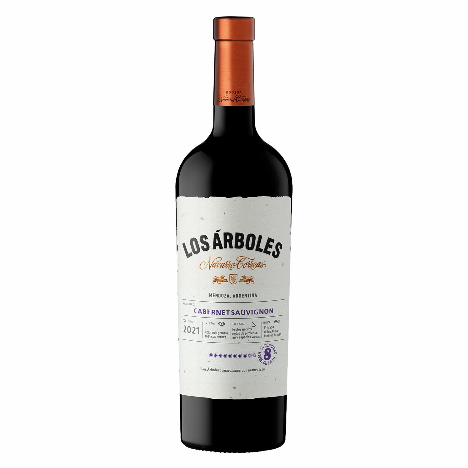 Vino Tinto Argentino Los Arboles Cabernet Sauvignon Navarro Correas 750 Ml