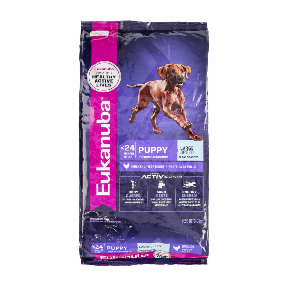 Alimento Para Perro Cachorro Raza Grande EUKANUBA 3000 G
