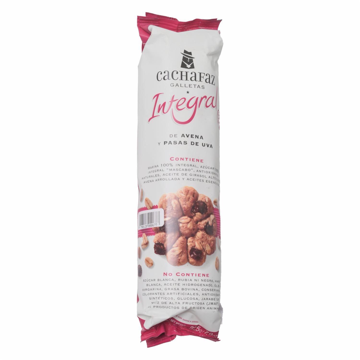 Galletas Integrales De Avena Y Pasas CACHAFAZ 225 G