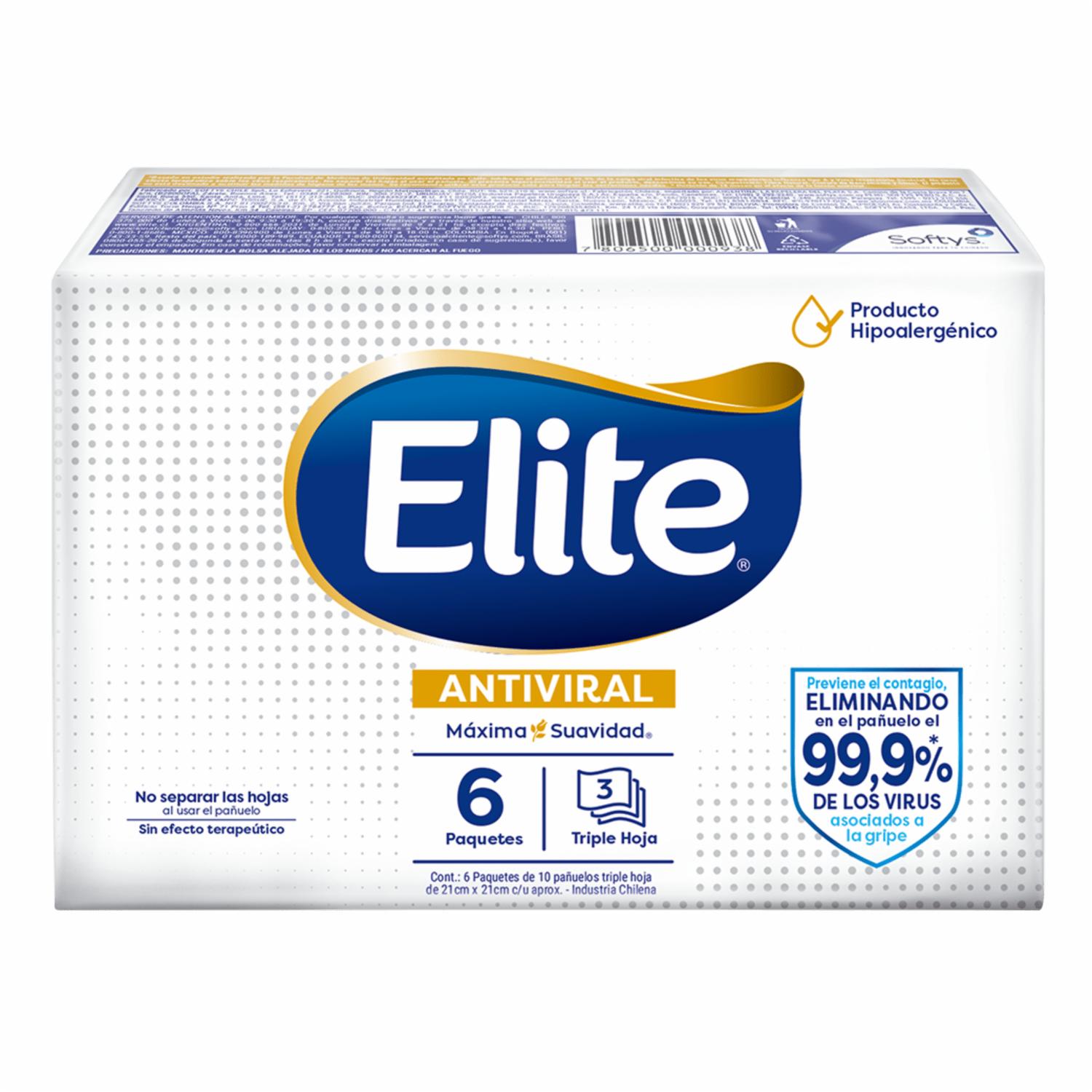 Pañuelo Desechable Faciale Antiviral ELITE X 6 Uds