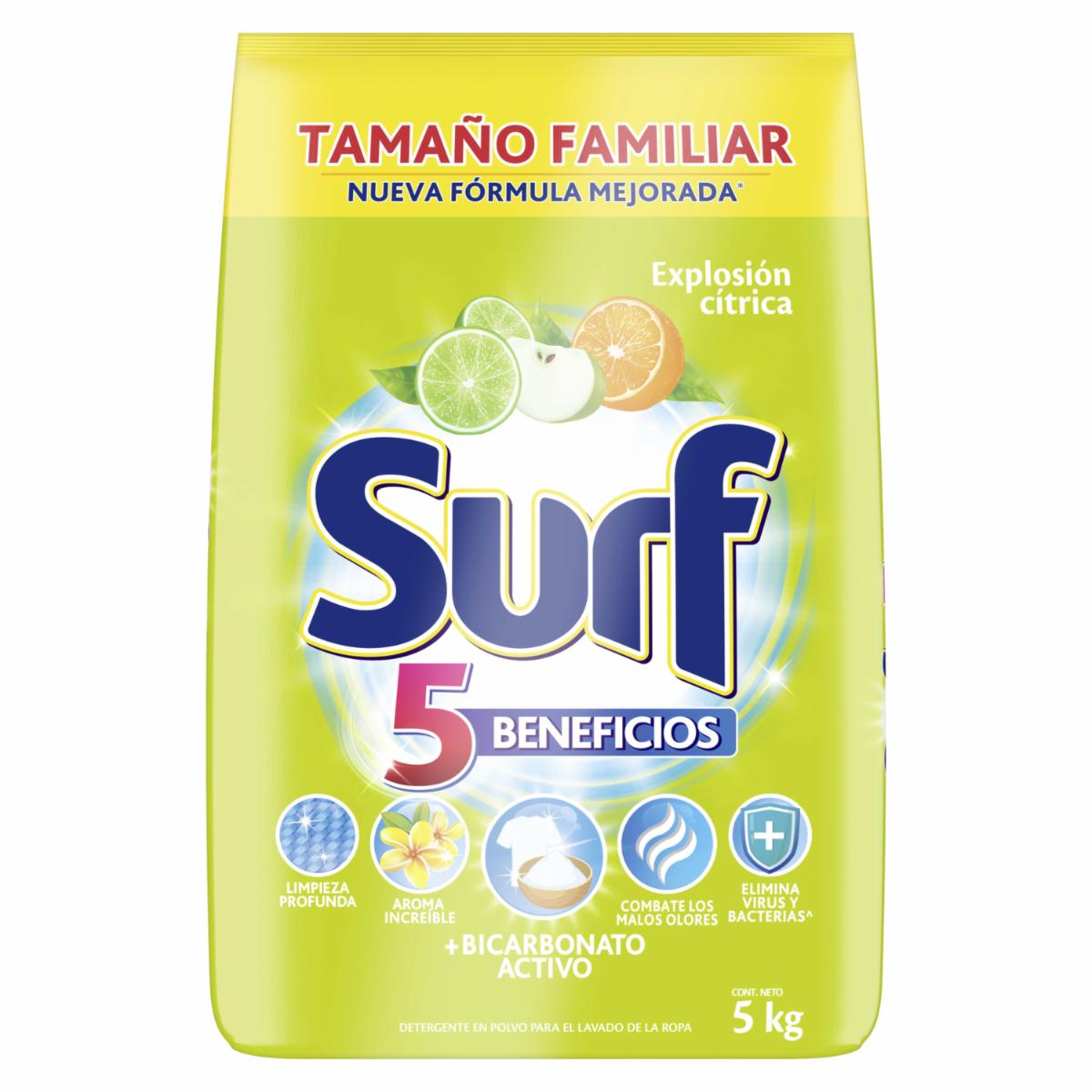 Detergente En Polvo Explosión Cítrica SURF 5000 G