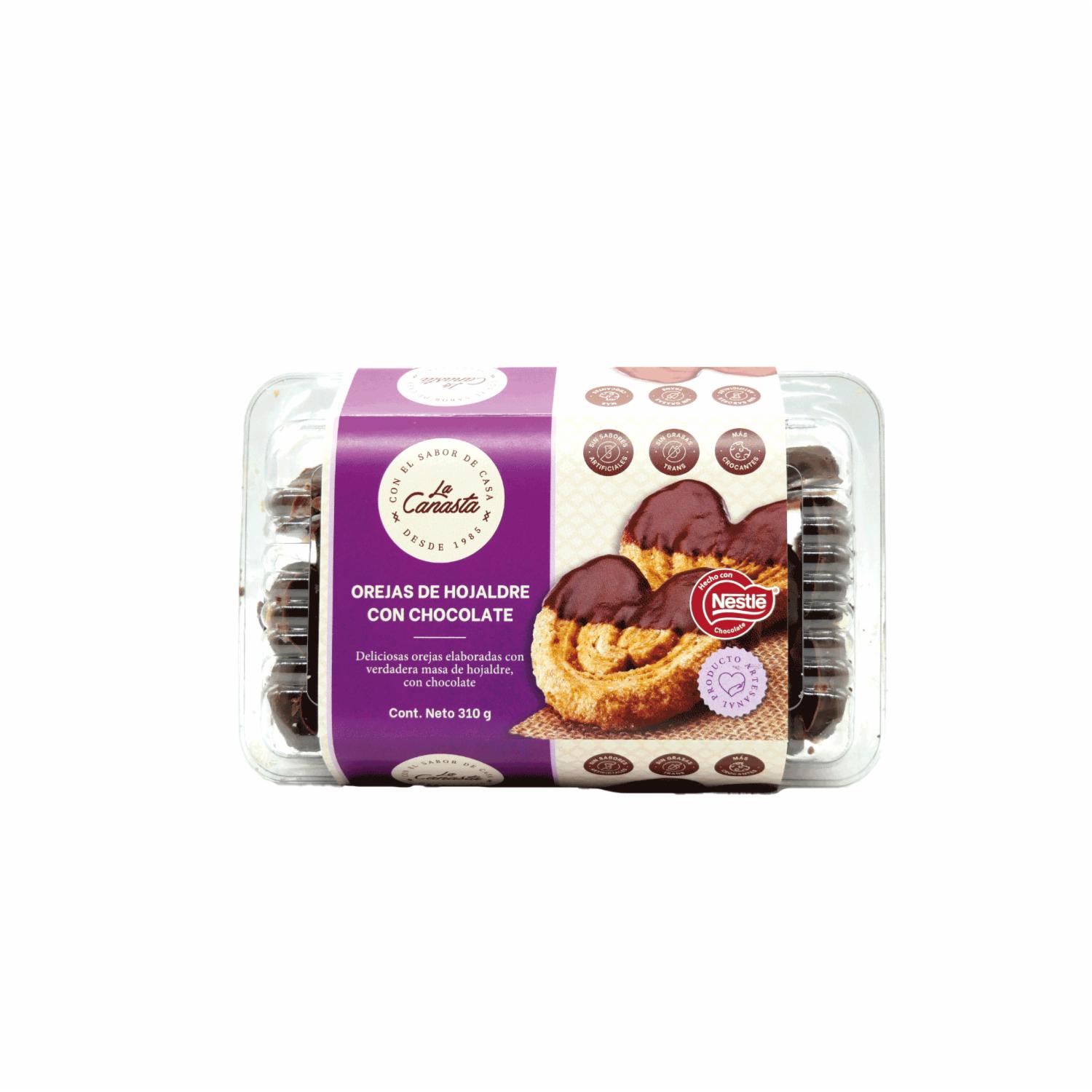 Orejas De Hojaldre Con Chocolate LA CANASTA 310 G