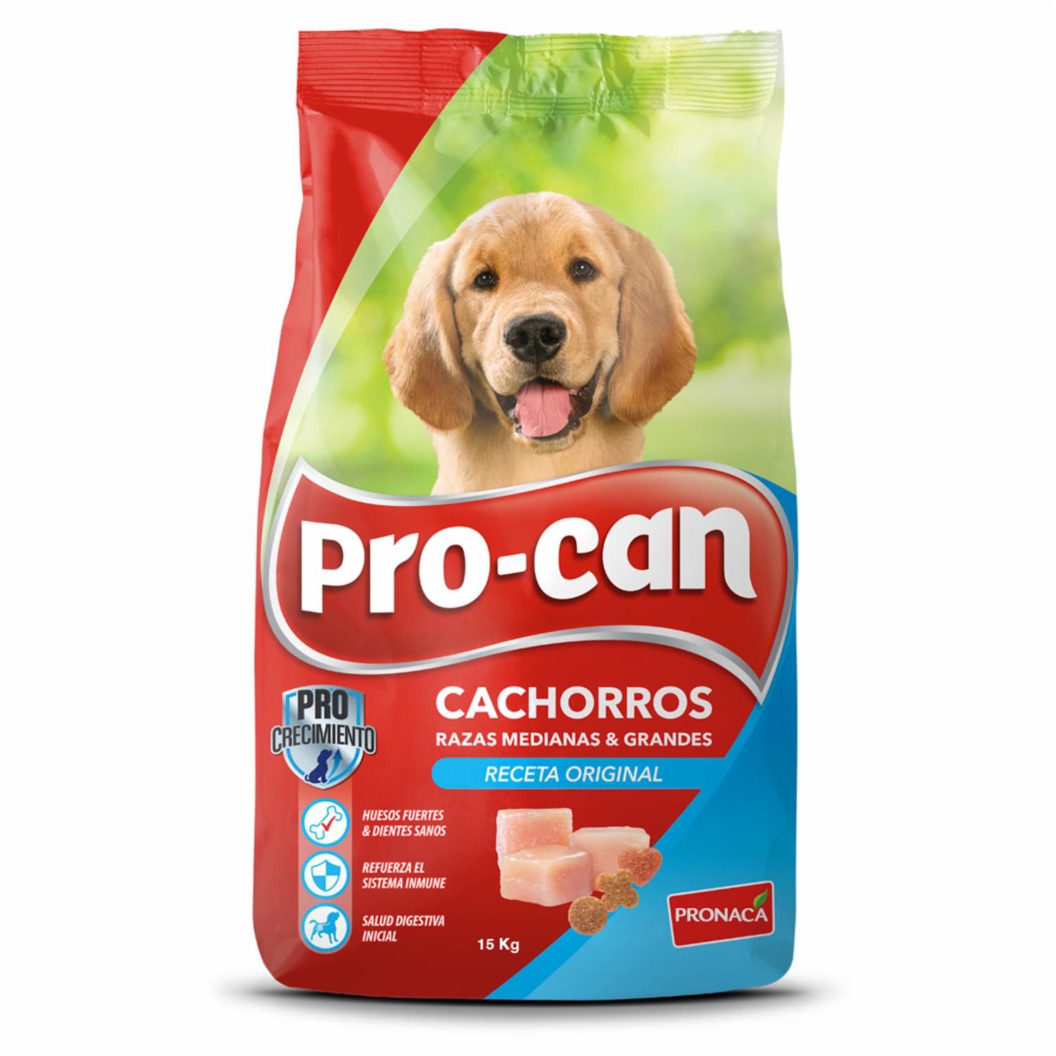 Alimento Para Perros Cachorros Razas Medianas Y Grandes Original PRO-CAN 15 Kg