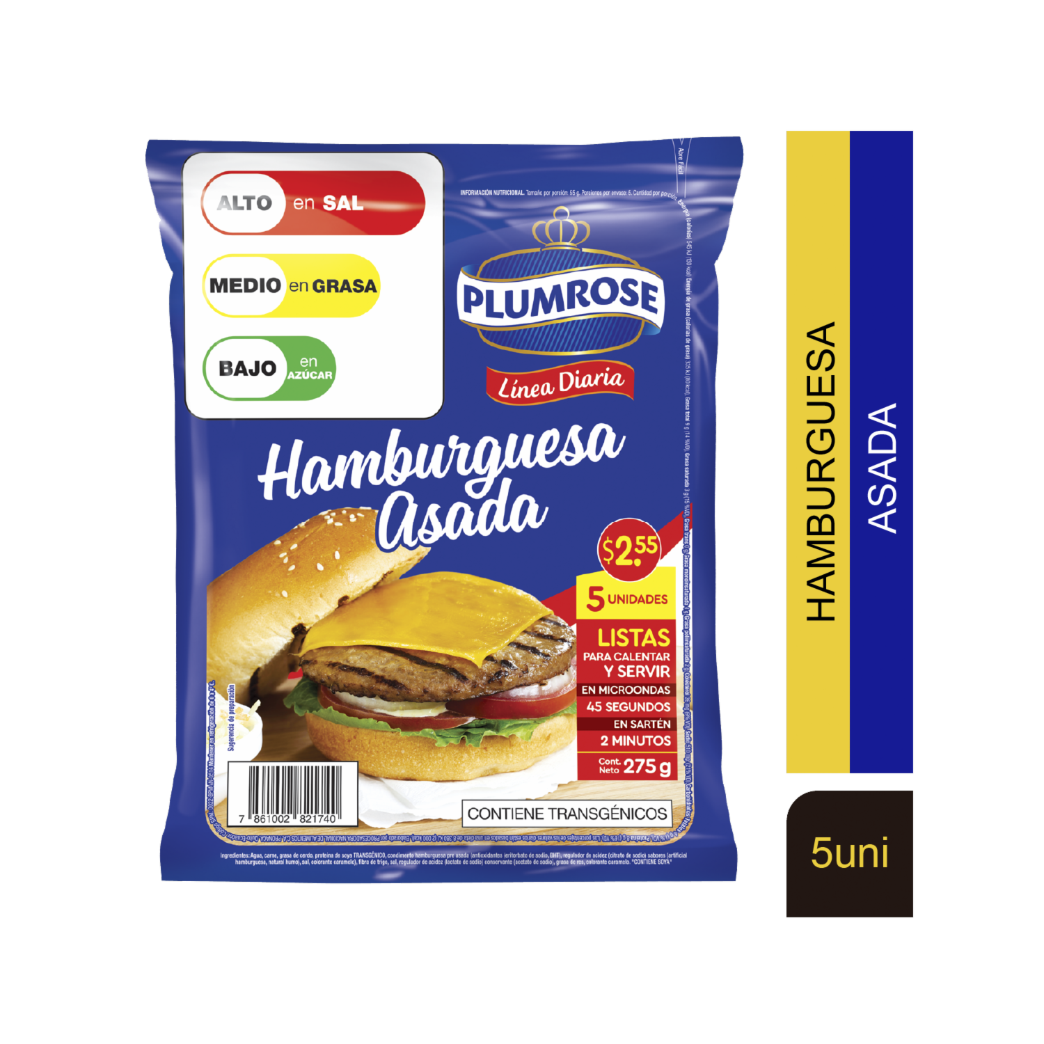 Hamburguesa Asada PLUMROSE 275 G