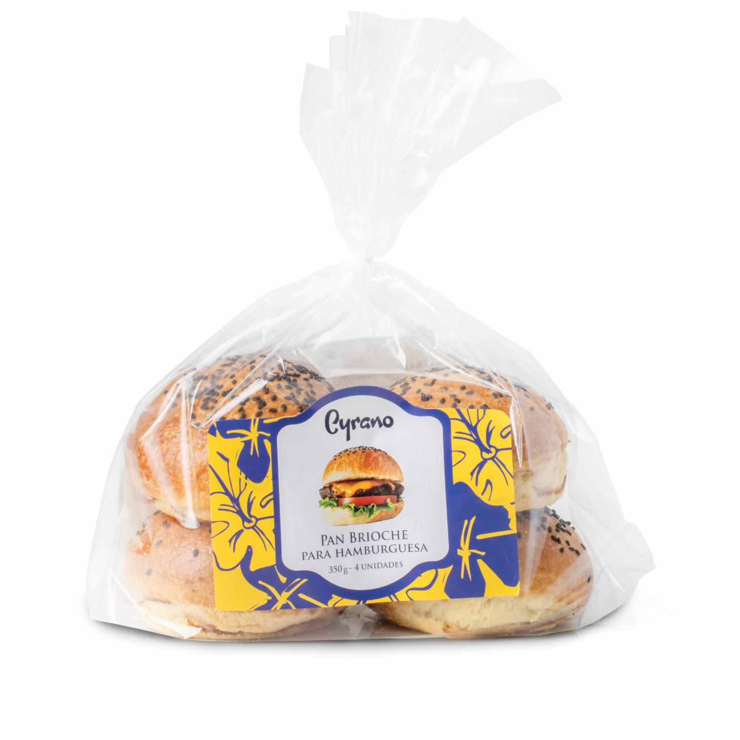 Pan Brioche Para Hamburguesa CYRANO 350 G