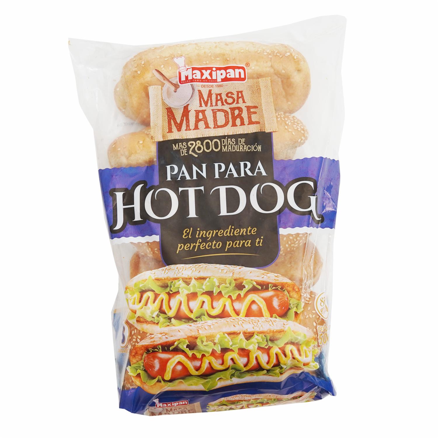 Pan Hot Dog X 8 Uds MAXIPAN 500 G