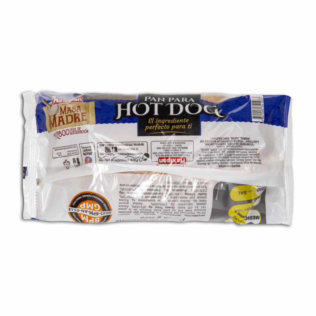 Pan Para Hot Dog MAXIPAN 125 G