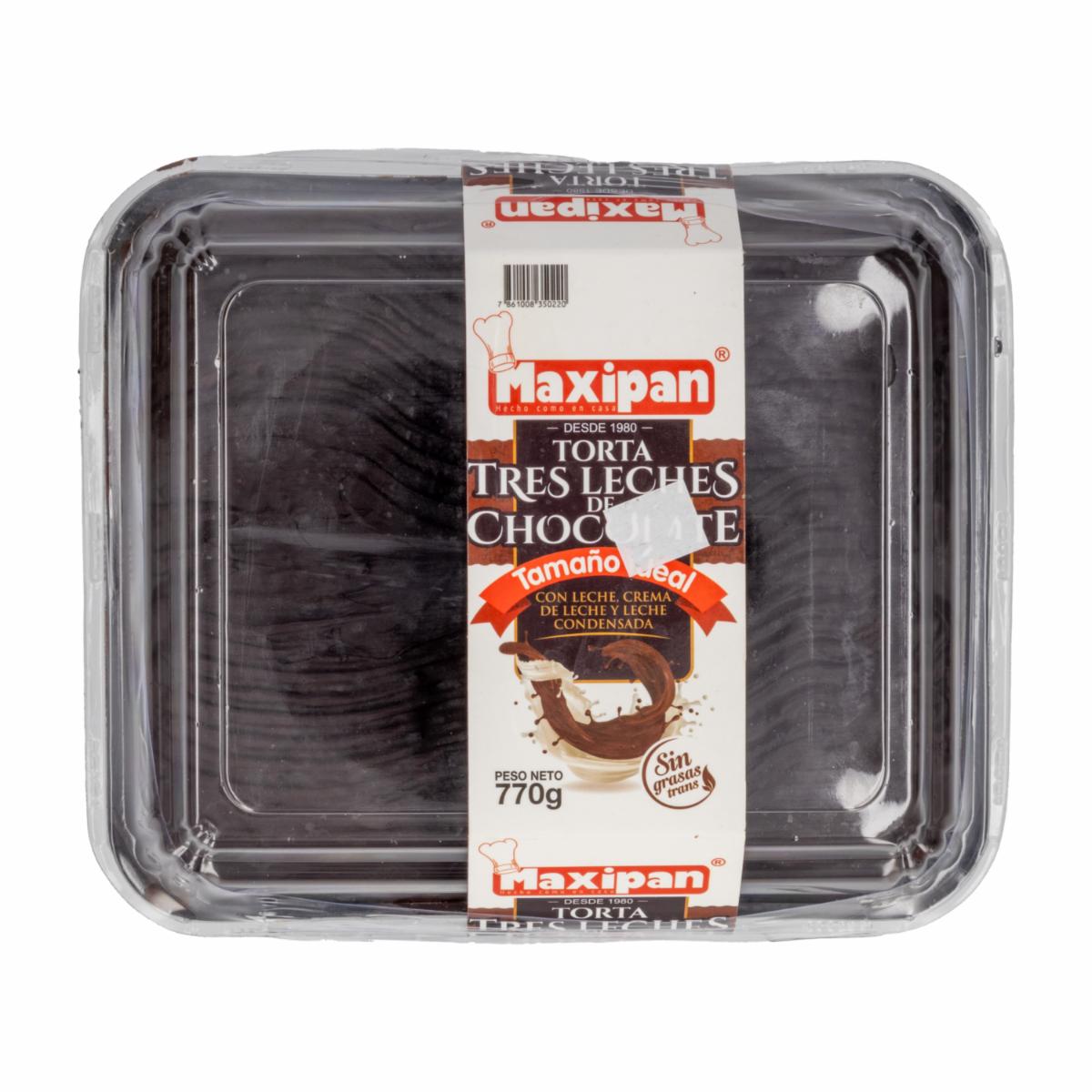 Torta Tres Leches De Chocolates MAXIPAN 770 G