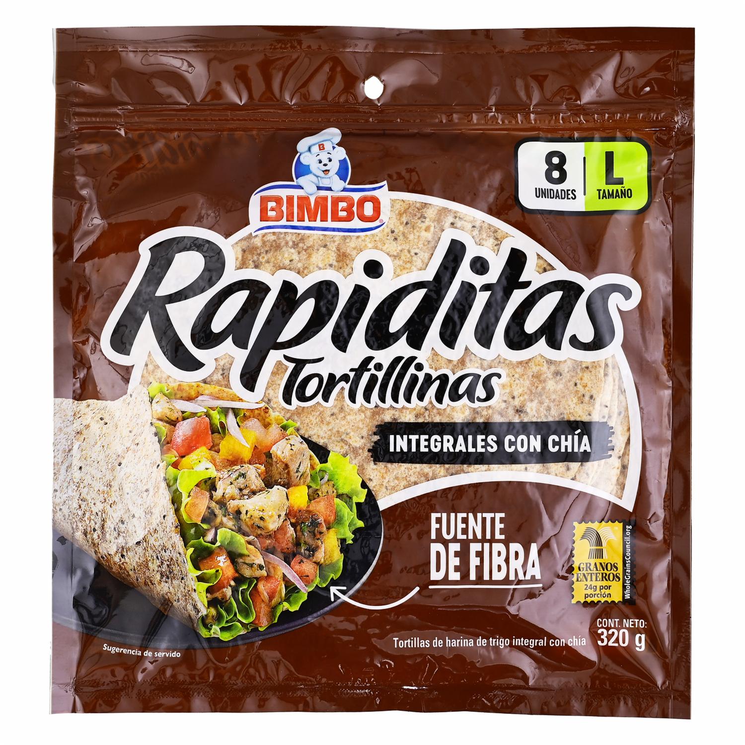 Tortillas Integrales Con Chía BIMBO 320 G