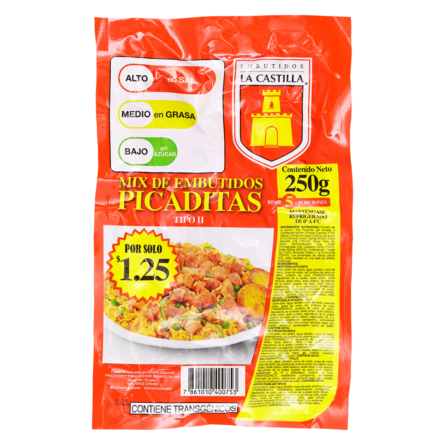 Picaditas Embutidos Mix LA CASTILLA 250 G