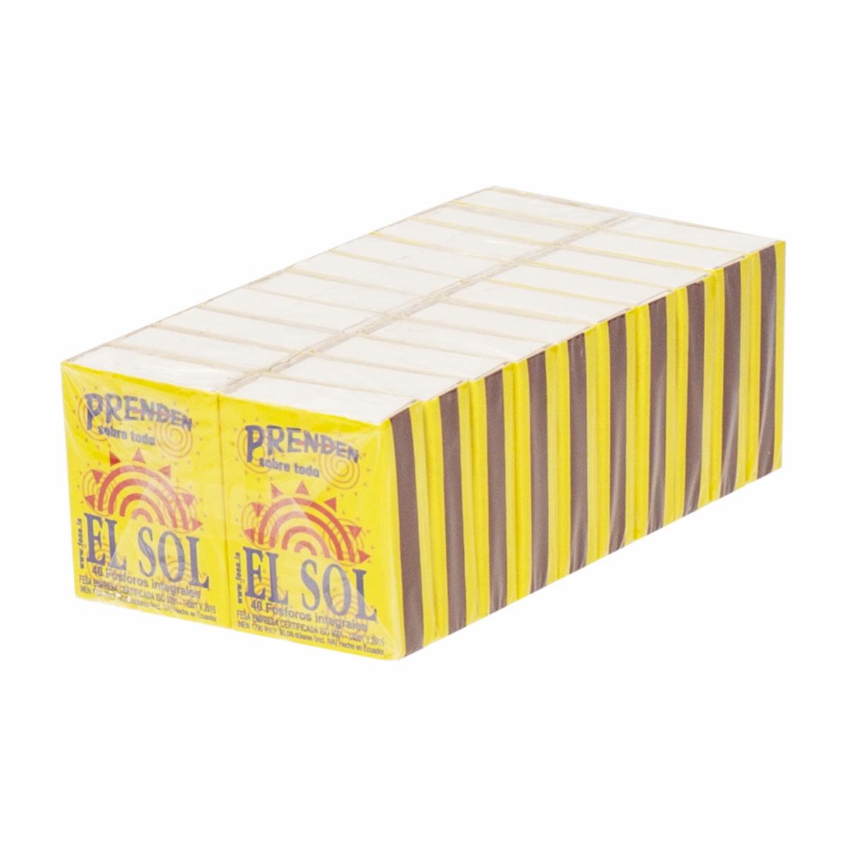 Fósforos Integrales EL SOL X 20 Uds