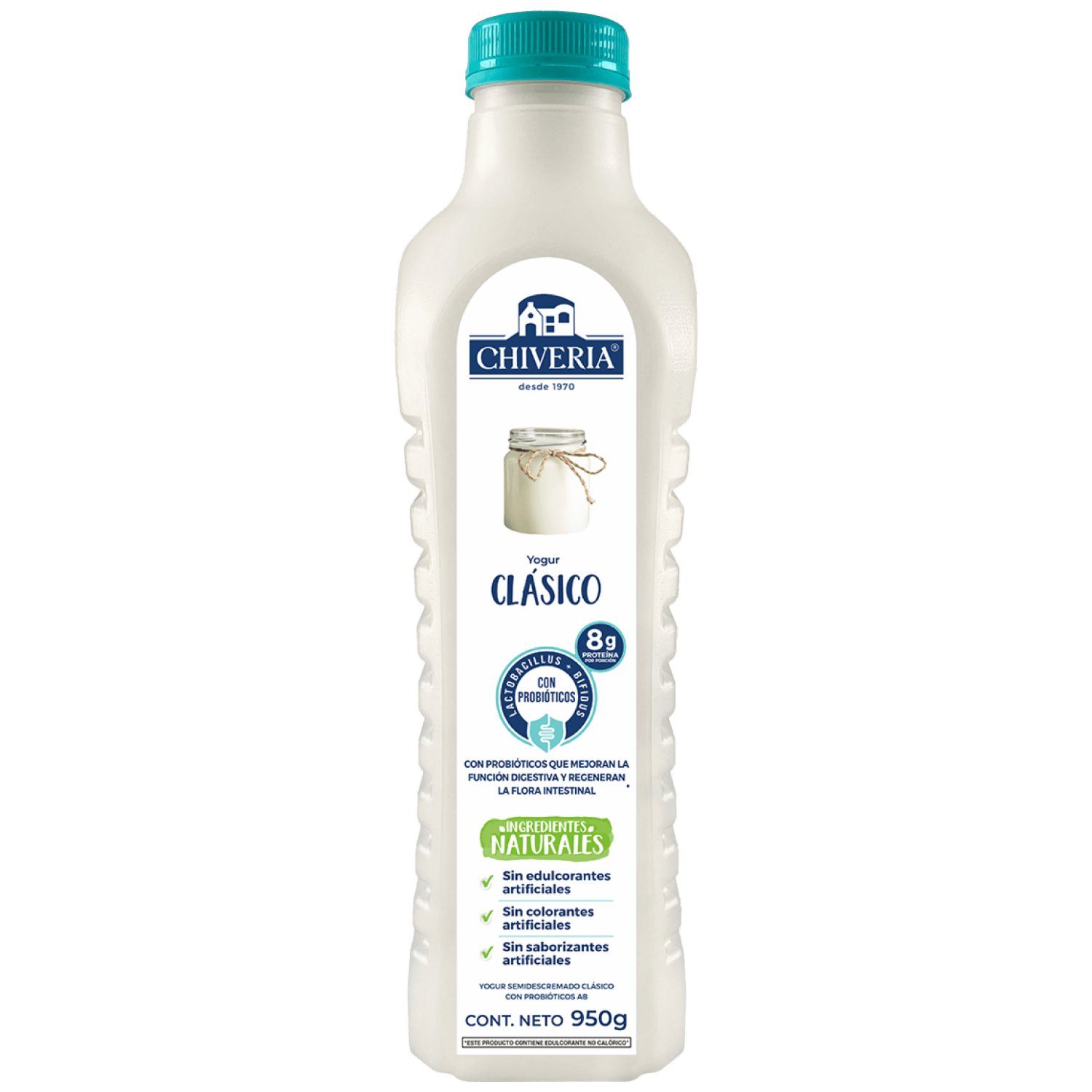 Yogurt Semidescremado Sabor Clásico CHIVERIA 950 G