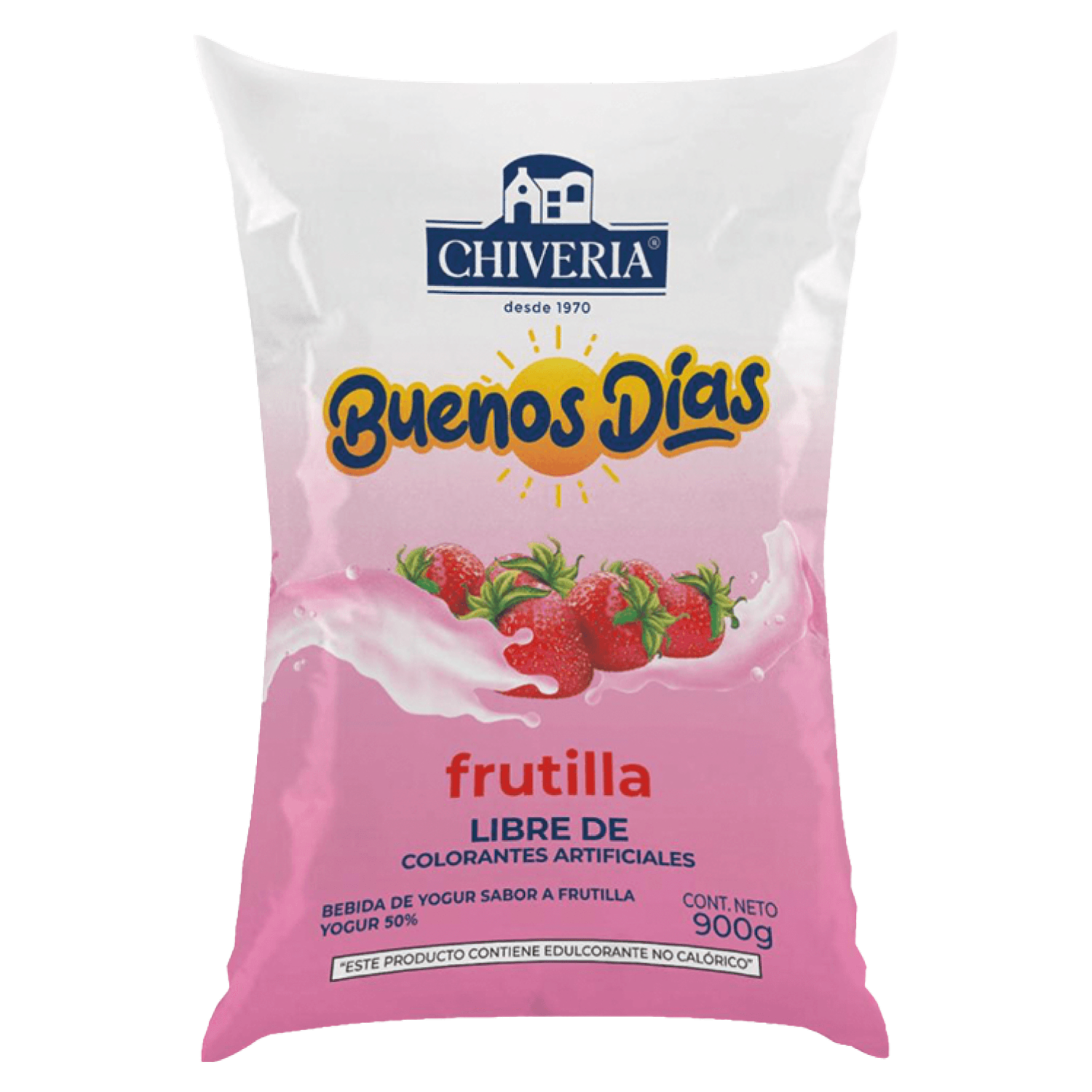 Bebida De Yogurt Sabor A Frutilla CHIVERIA Funda 900 G