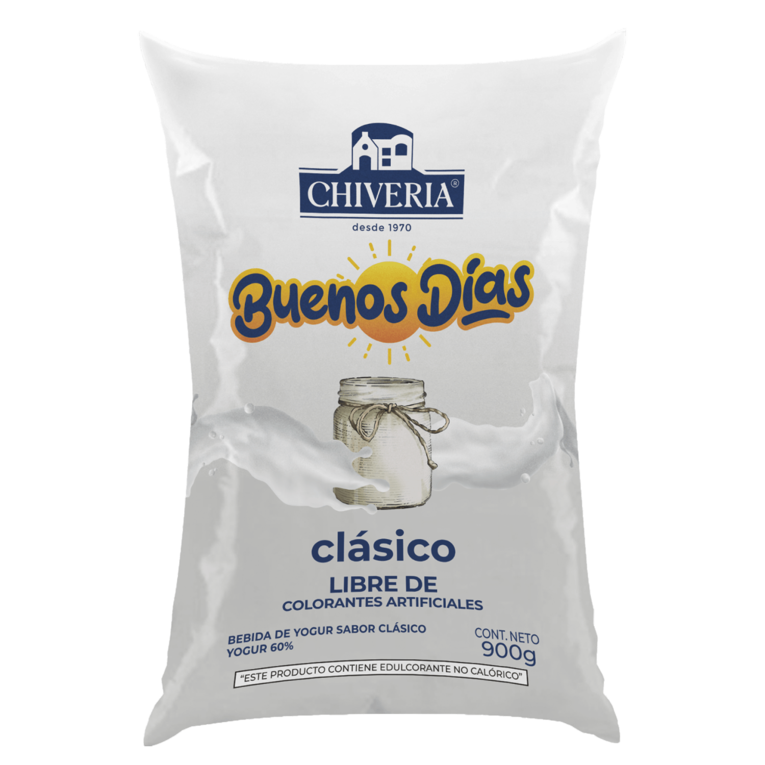 Bebida De Yogurt Sabor Clásico CHIVERIA Funda 900 G