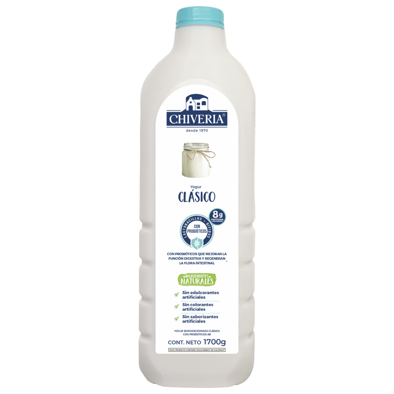 Yogurt Semidescremado Sabor Clásico CHIVERIA 1700 G