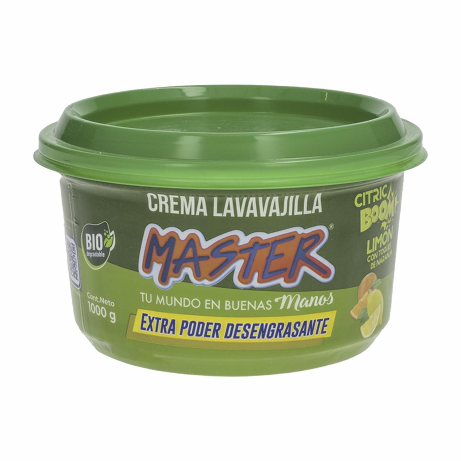 Lavavajilla En Crema Citric Boom Limón Naranja MASTER 1000 G