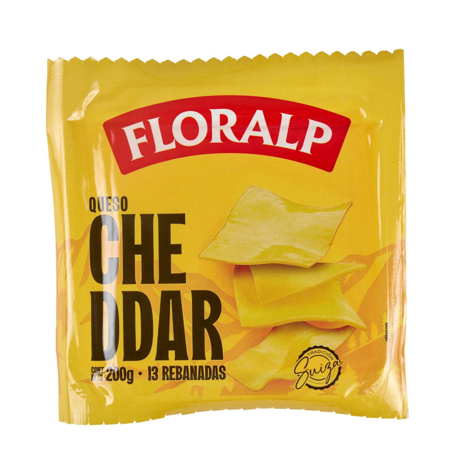 Queso Cheddar Rebanado FLORALP 200 G
