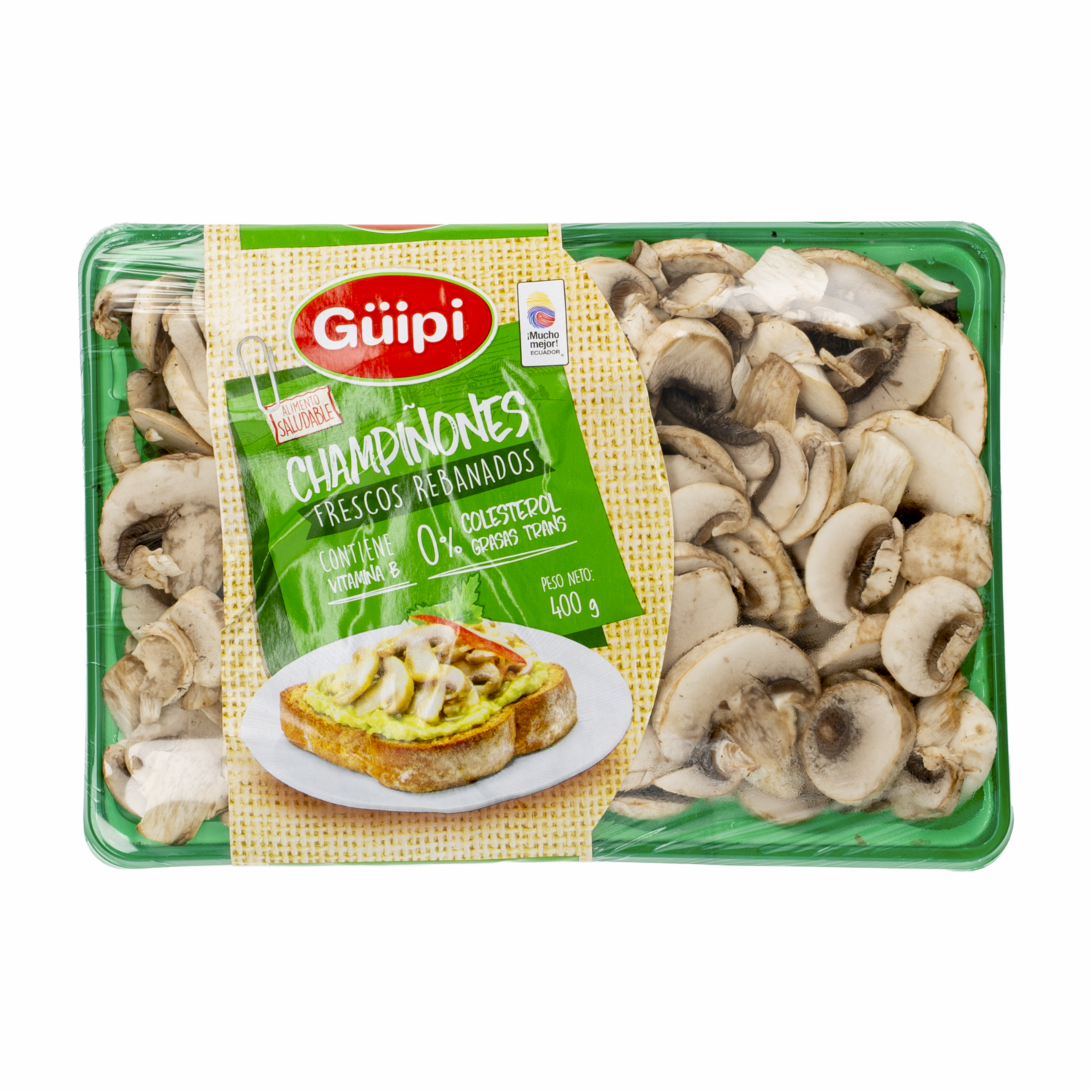 Champiñón Rebanado En Bandeja GÜIPI 400 G