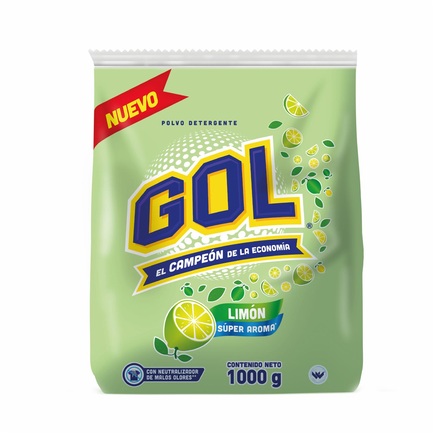 Detergente En Polvo Aroma Limón GOL 1000 G