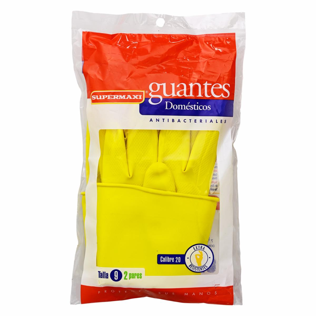 Guantes Amarillos N° 9 SUPERMAXI 2 Unidades