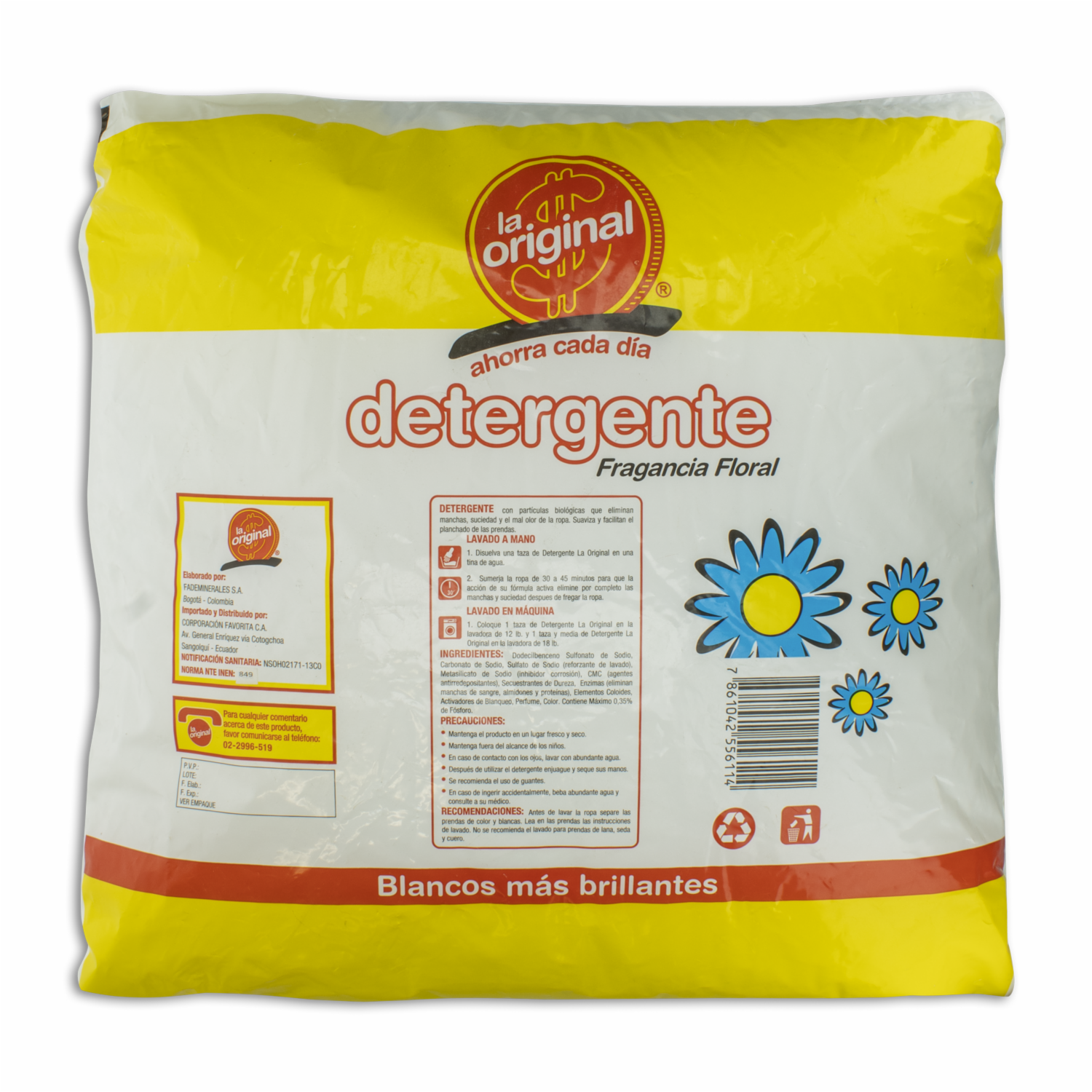 Detergente En Polvo Fragancia Floral LA ORIGINAL 9000 G