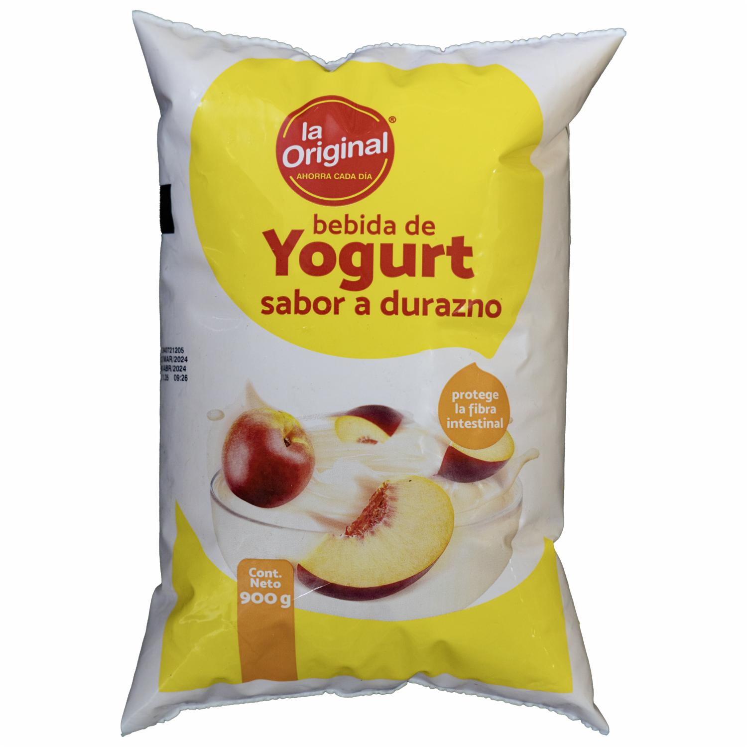 Bebida De Yogurt Sabor A Durazno En Funda LA ORIGINAL 900 G