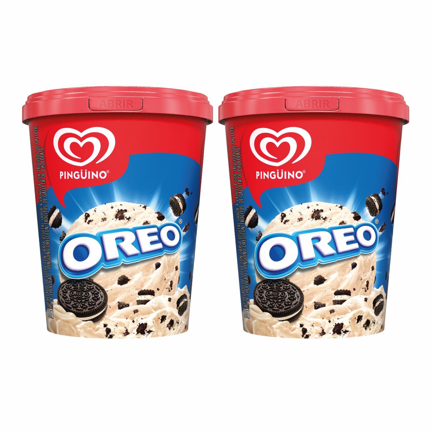Helado Oreo PINGÜINO 2 Uds X 900 Ml