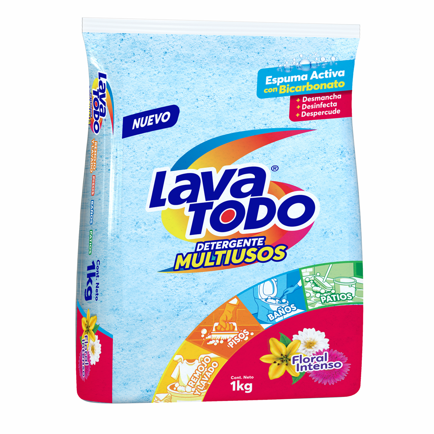 Detergente En Polvo Multiusos Con Aroma Floral LAVATODO 1000 G