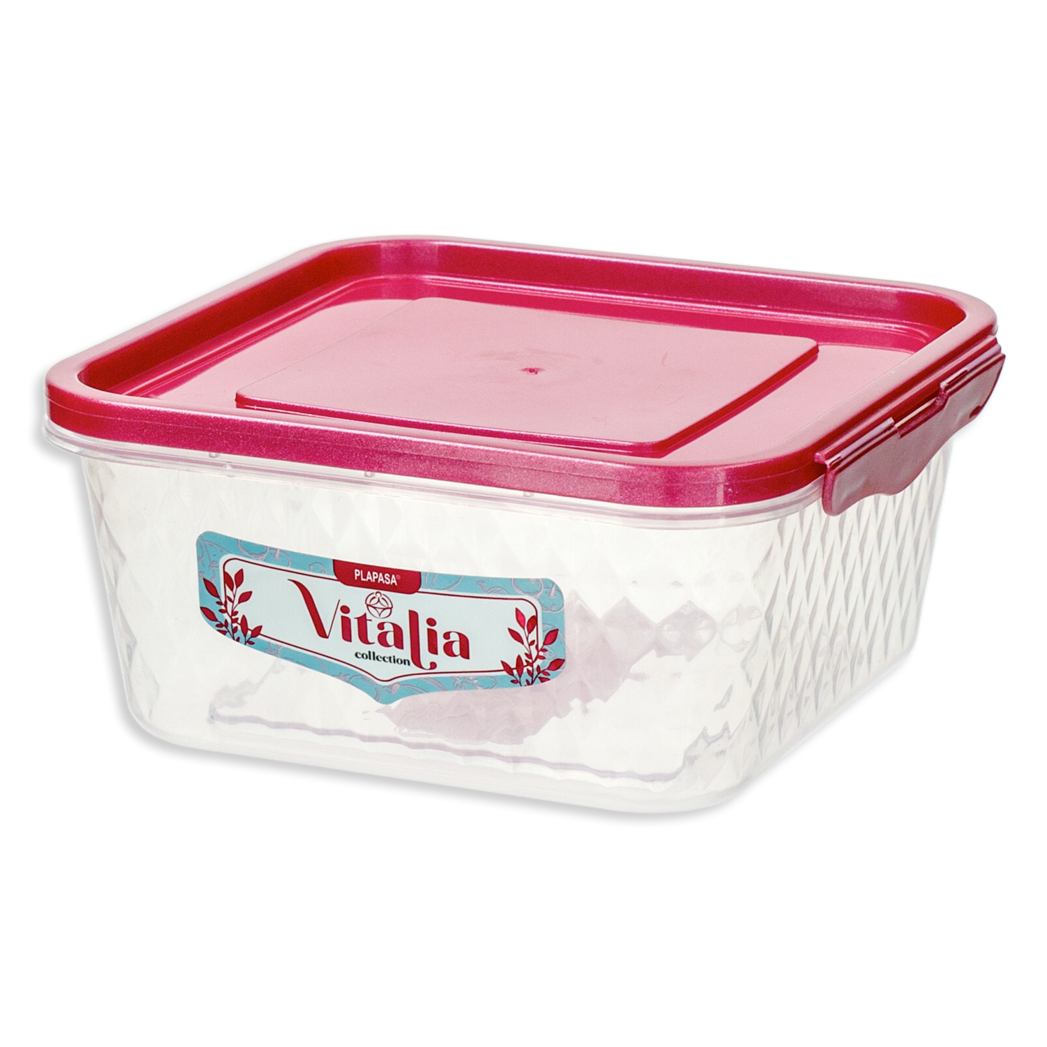 Repostero Click N1 Con Tapa Burdeos Perlado Vitalia PLAPASA 0.55 Litros