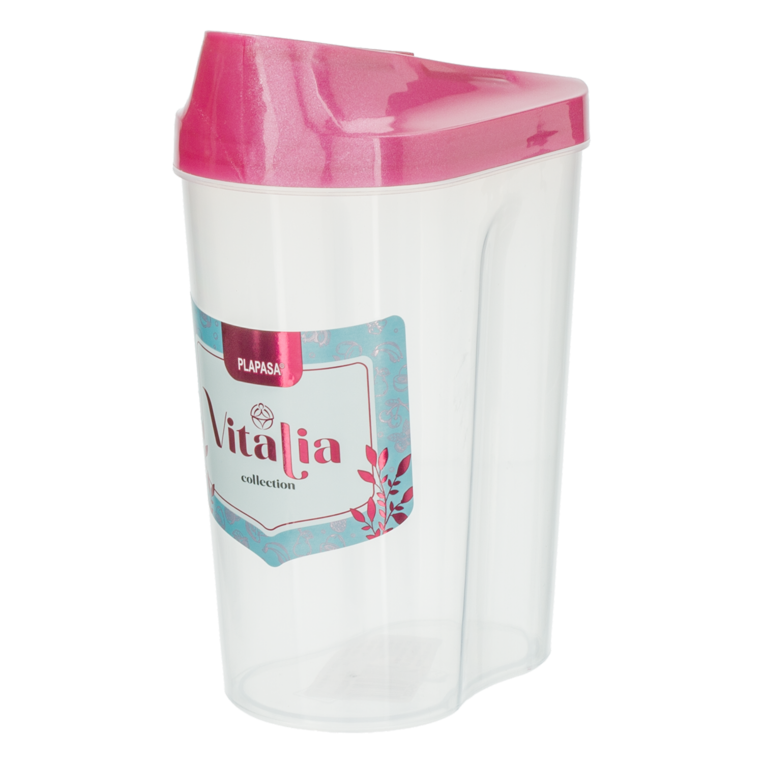 Pomo Dispensador Pequeño Con Tapa Burdeos Perlado Vitalia PLAPASA 0.75 Litros
