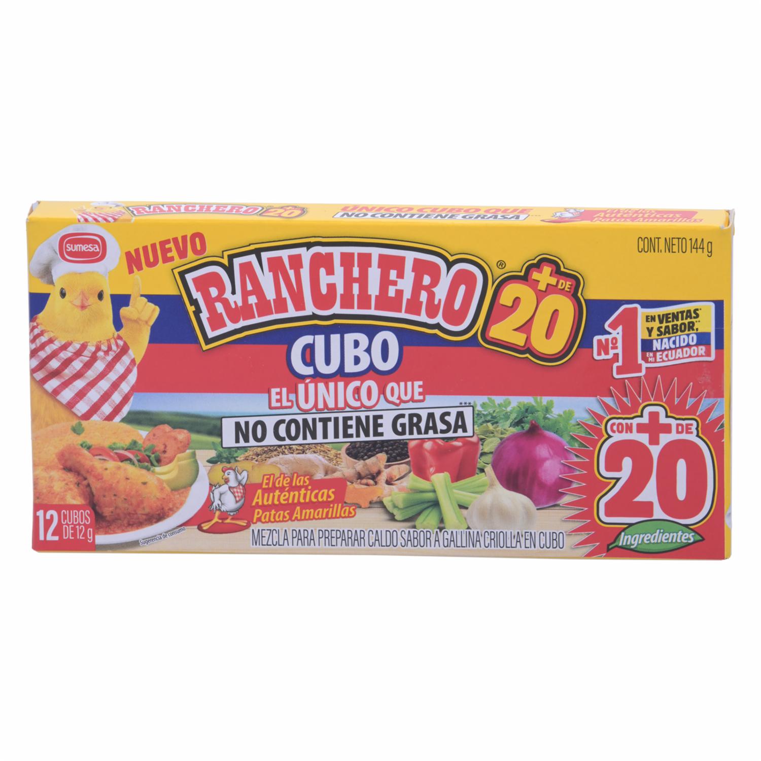 Caldo De Gallina Cubo RANCHERO 12X12 G