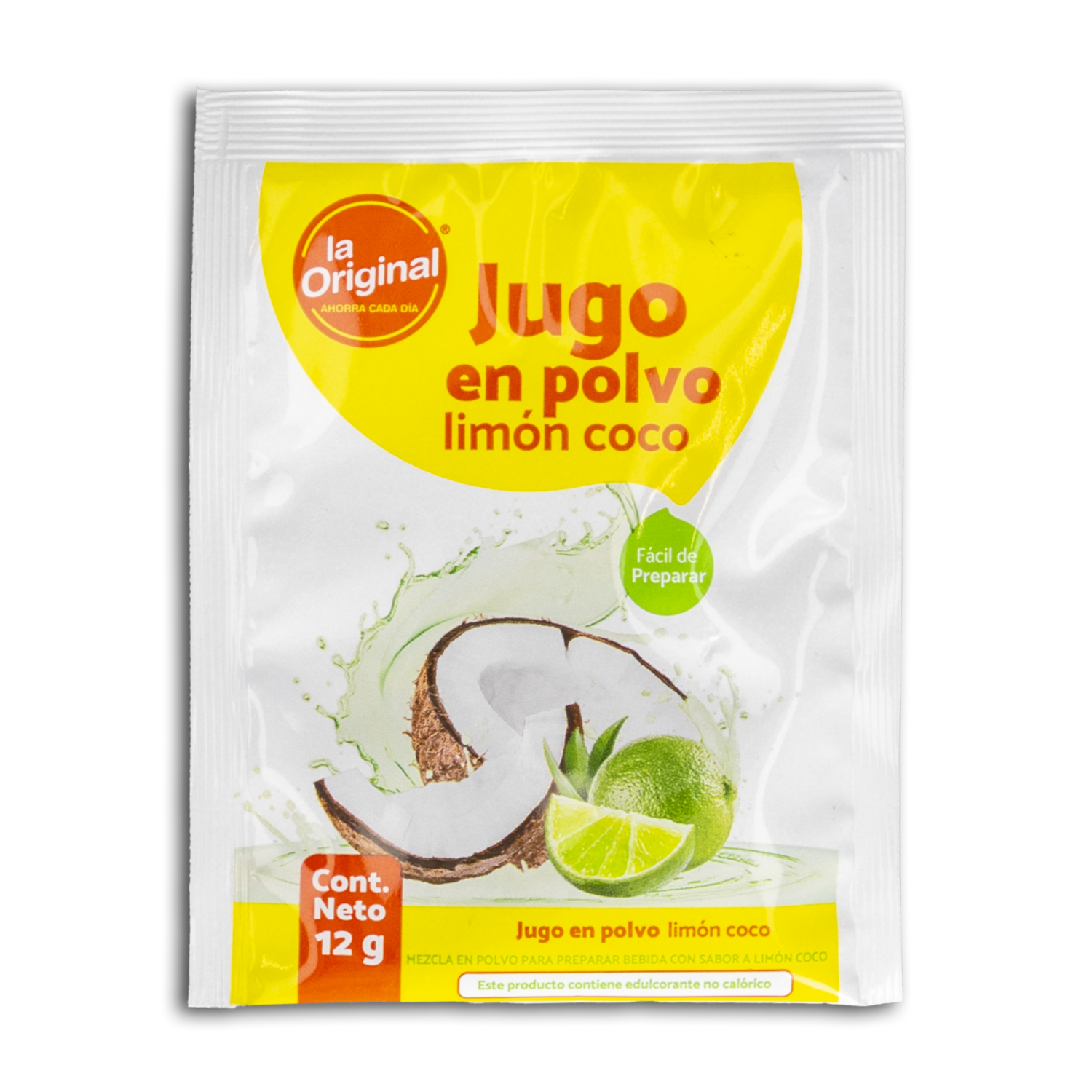 Jugo En Polvo Sabor A Limón Coco LA ORIGINAL 12 G