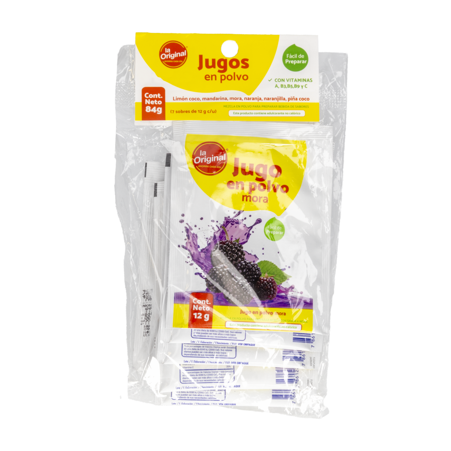 Jugo En Polvo Sabores Surtidos LA ORIGINAL 84 G