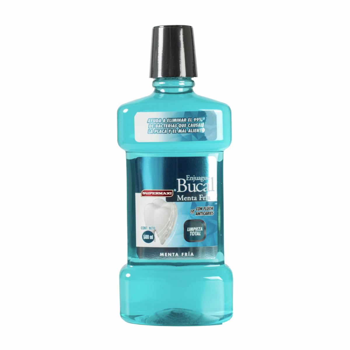 Enjuague  Bucal Menta Fría SUPERMAXI 500 Ml