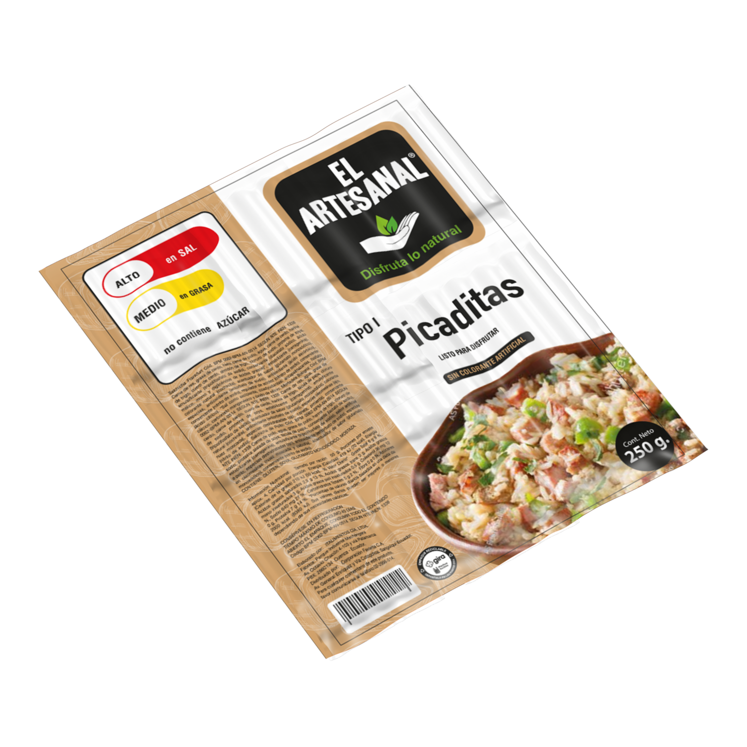 Picadita Tipo I EL ARTESANAL 250 G
