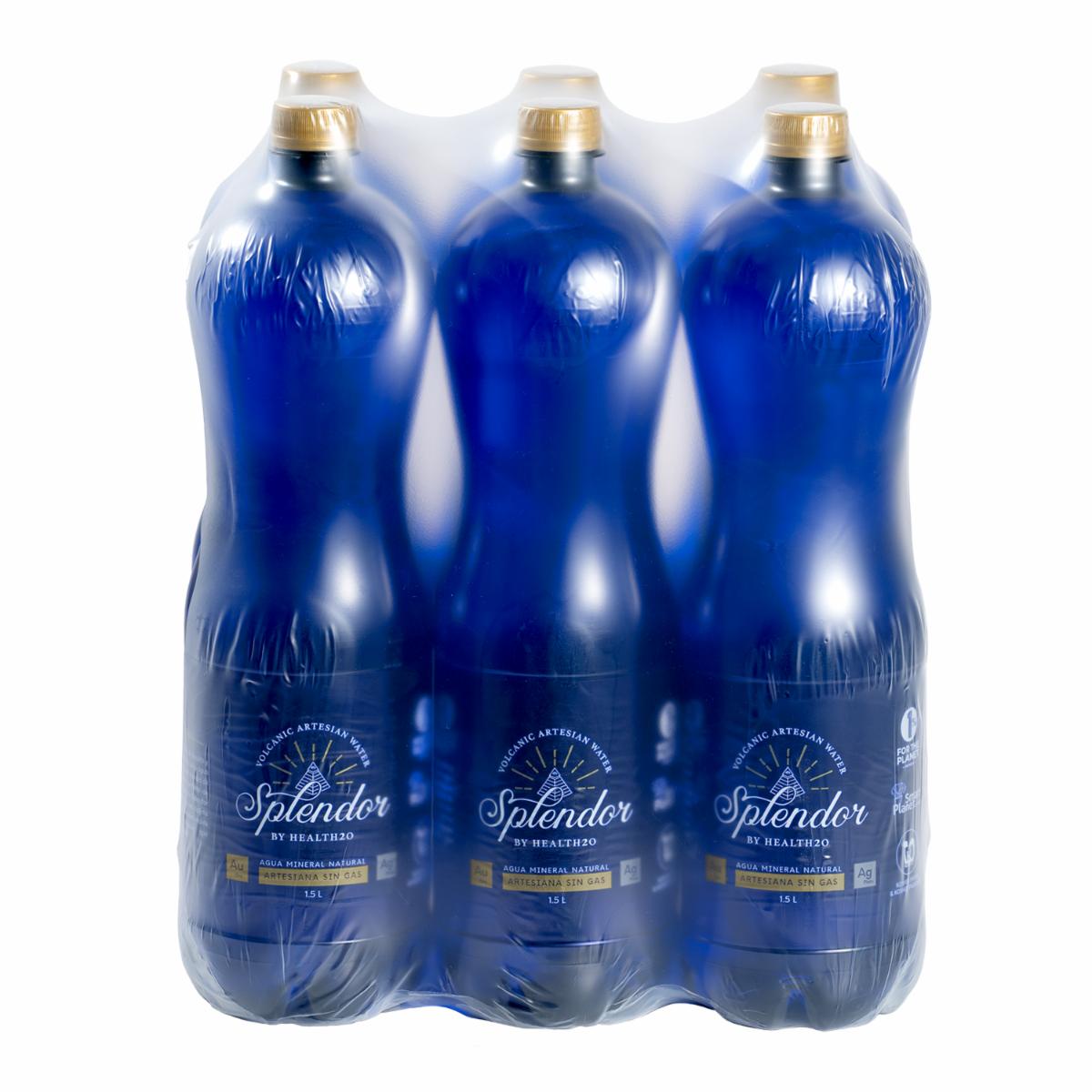 Agua Sin Gas Mineral Natural Artesiana SPLENDOR Six Pack X 1.5 Litros