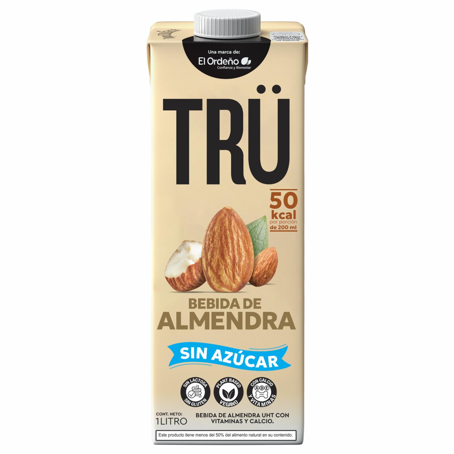 Bebida De Almendra Sin Azúcar TRÜ 1 Litro