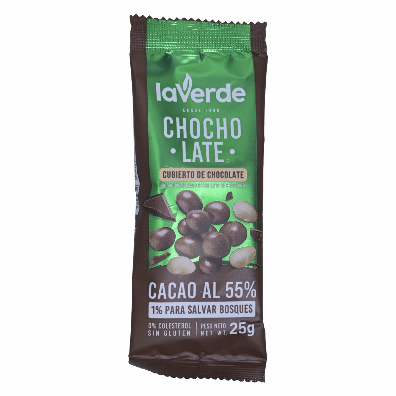 Chocho Con Cobertura De Chocolate Al 55% LAVERDE 25 G